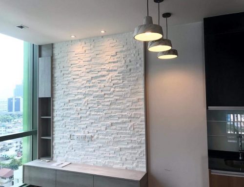 White Feature Stone Wall