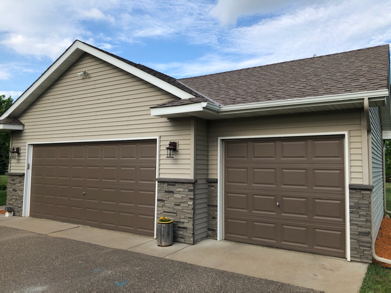 Exterior Garage Upgrade stone panel